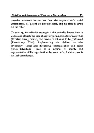 Time Management From Islamic And Administrative Perspective