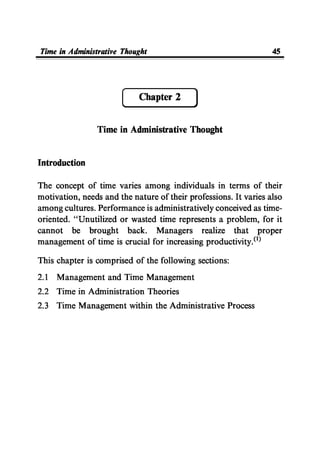 Time Management From Islamic And Administrative Perspective