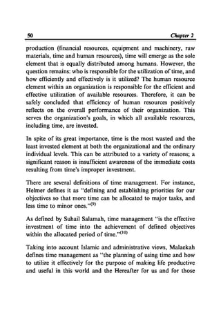 Time Management From Islamic And Administrative Perspective