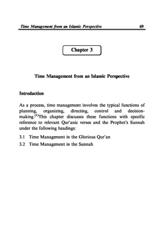 Time Management From Islamic And Administrative Perspective