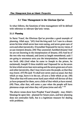 Time Management From Islamic And Administrative Perspective