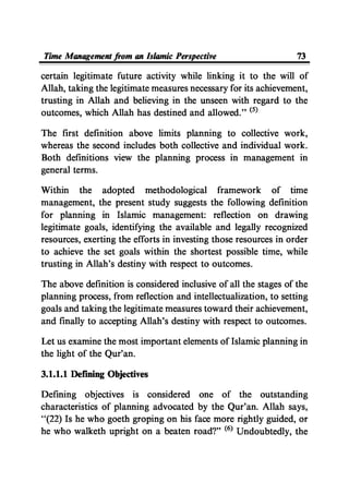 Time Management From Islamic And Administrative Perspective