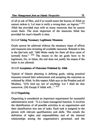 Time Management From Islamic And Administrative Perspective