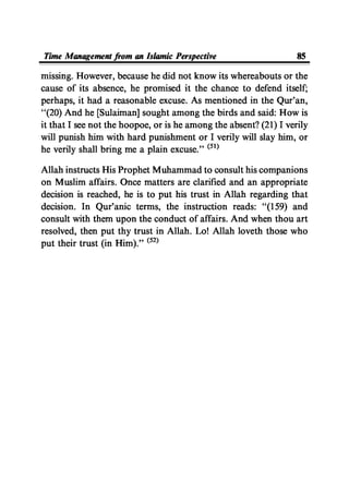 Time Management From Islamic And Administrative Perspective