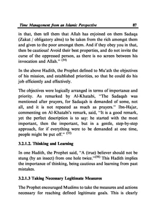 Time Management From Islamic And Administrative Perspective