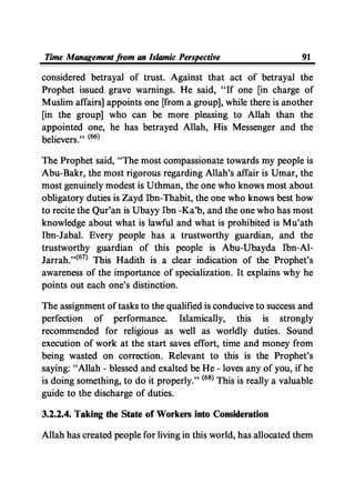 Time Management From Islamic And Administrative Perspective