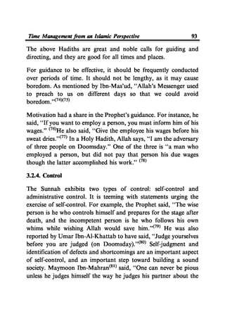 Time Management From Islamic And Administrative Perspective