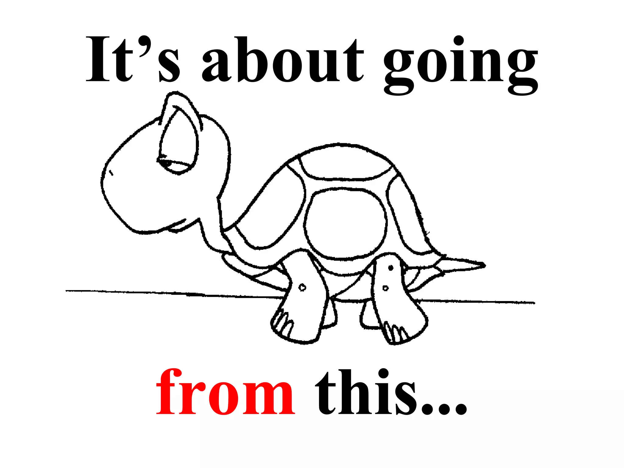 It’s about going from  this... 