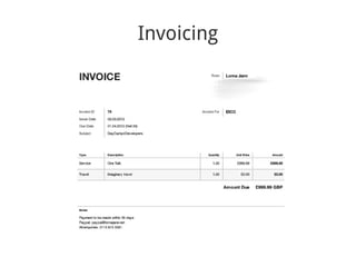 Invoicing
 
