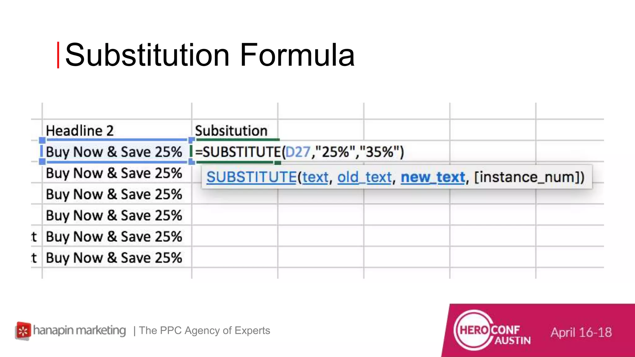 Substitution Formula
| The PPC Agency of Experts
 