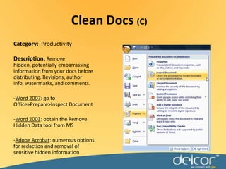 scanR(L)Category: Cell Phone UtilitiesDescription:  Turns your cell phone into a scanner/fax. Scan documents and service turns them into digital files you can store, share, and fax. Produces clean copies of documents and whiteboards, extracts text information and creates an Adobe PDF file or fax.Site:www.scanr.com