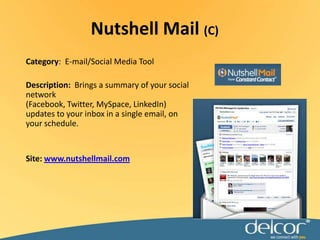 Category:  Video SharingDescription:  Free version lets you post, share and search for videos.  Pay for upgrade to have advanced features and customization tools. Site: www.vimeo.comVimeo(D)