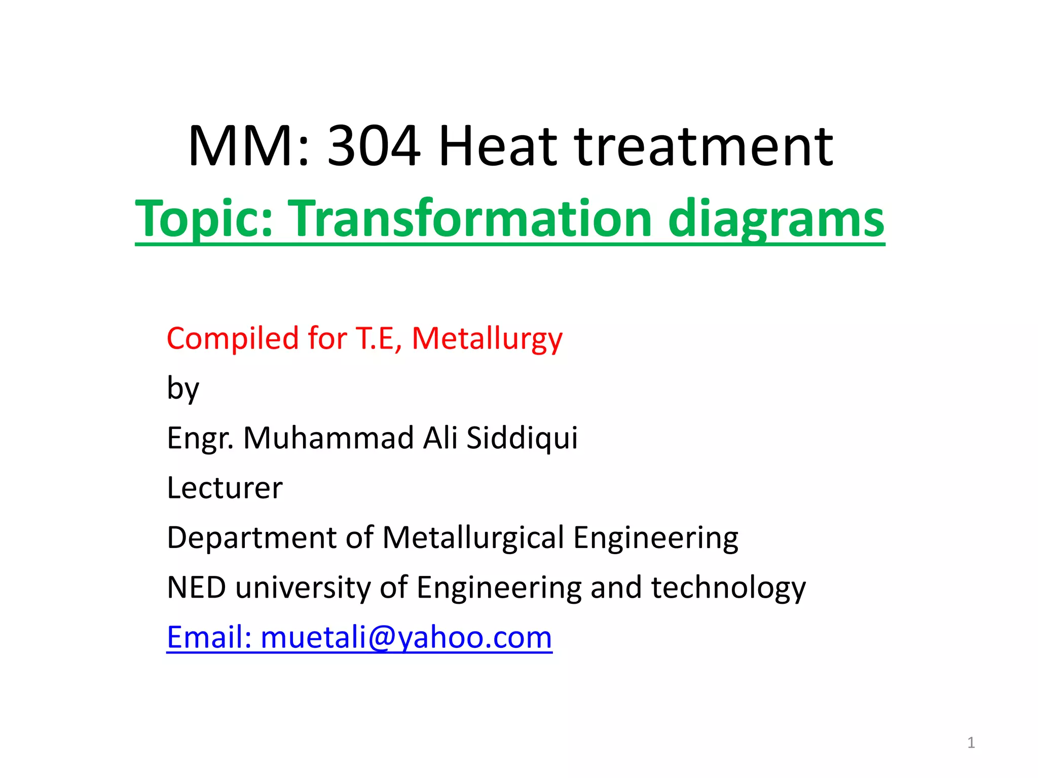 Time temperature-transformation diagram | PPTX