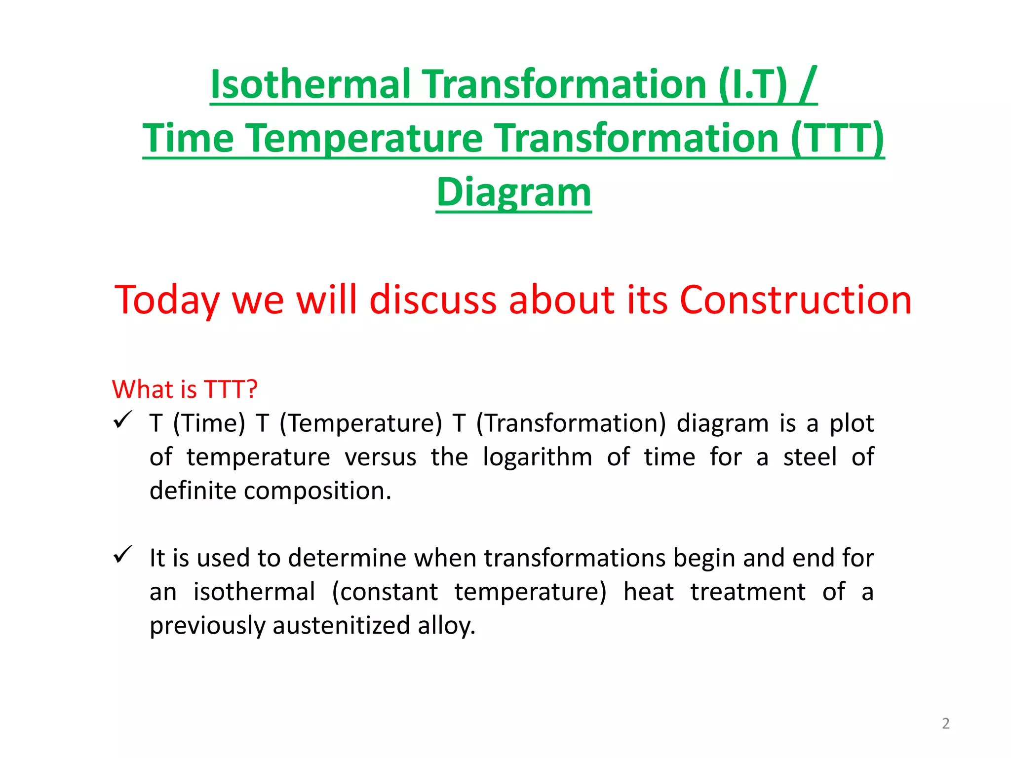 Time temperature-transformation diagram | PPTX