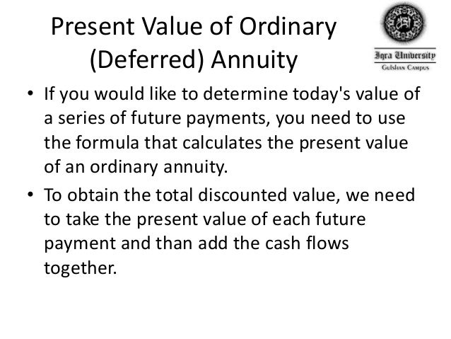 deferred annuity formulas