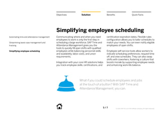 Solution Brief - Time and Attendance Management | PDF