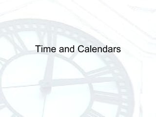 Time and Calendars 