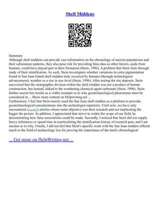 Shell Midden Risk Assesments Time And Chronology In Archeology | PDF