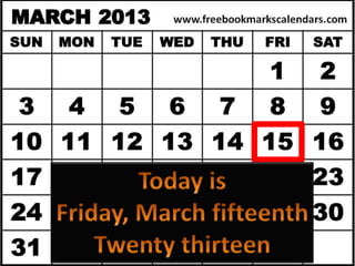 Time and date