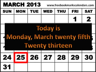 Time and date