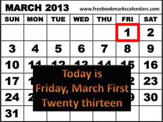 Time and date