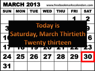 Time and date