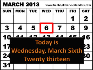 Time and date