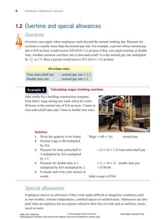 Overtime Note Math Time and money | PDF
