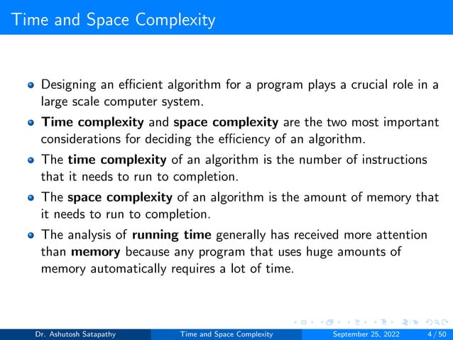 Time and Space Complexity | PPT