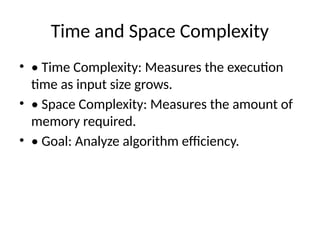 Time_and_Space_Complexity a detail presentation | PPTX