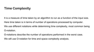 Time and Space Complexity Analysis.pptx | Programming Languages | Computing