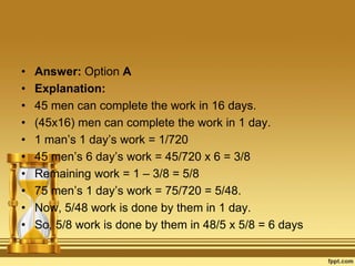 Time and work | PPTX