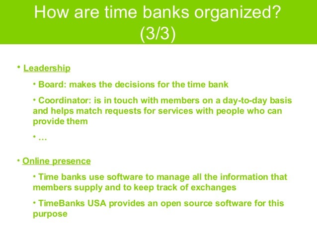 Timebanking