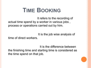 Time booking and time keeping | PPT