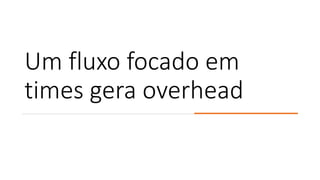 Um fluxo focado em
times gera overhead
 
