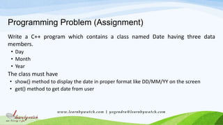 Write a Time Class in C++ | PPTX