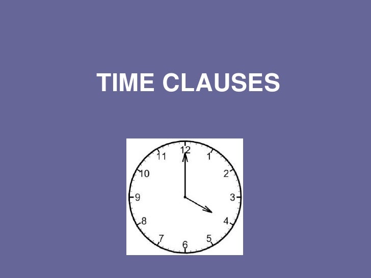 Time clauses