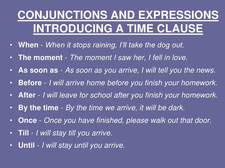 Time clauses