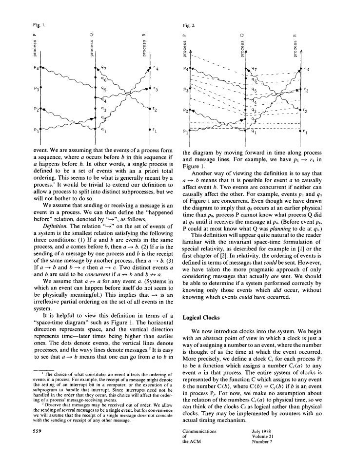 Time clocks and the ordering of events