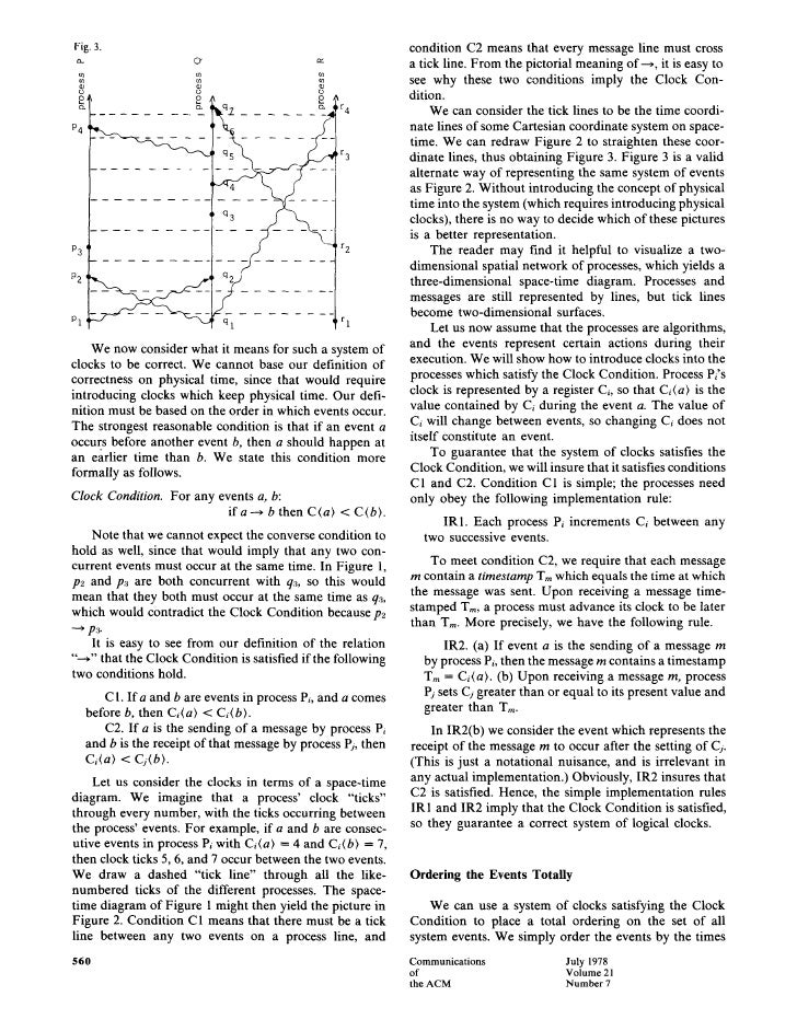 Time clocks and the ordering of events