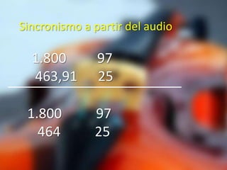 Sincronismo a partir del audio

  1.800        97
  463,91       25

 1.800        97
   464        25
 