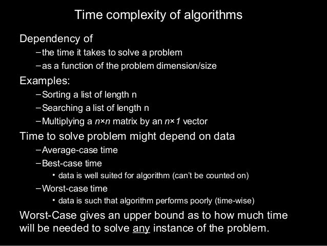 Time complexity