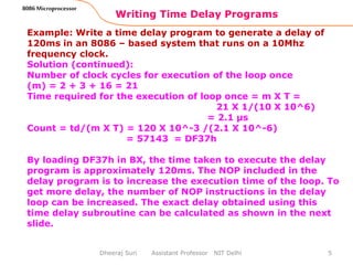 Time delay programs and assembler directives 8086 | PPTX