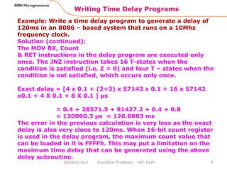 Time delay programs and assembler directives 8086 | PPTX