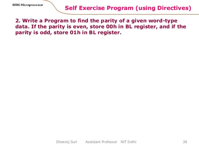 The use of assembler directives in microprocessor