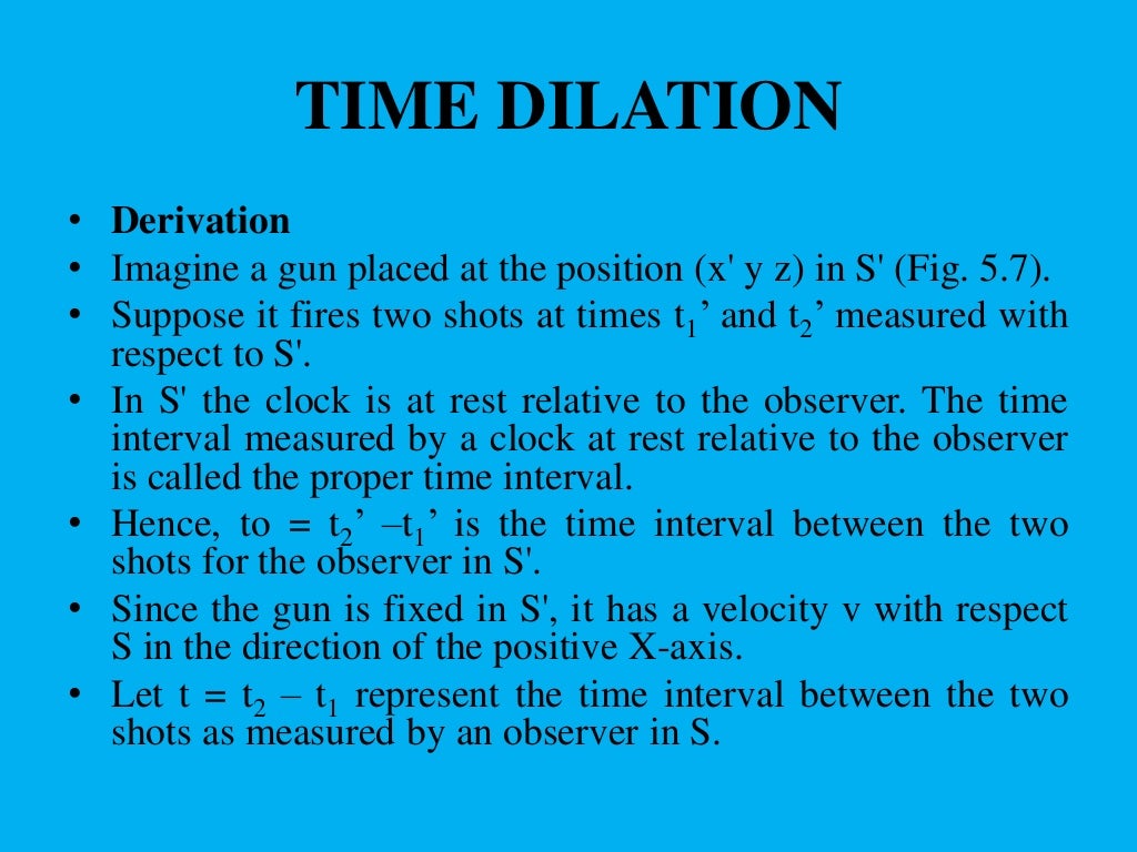 Time dilation