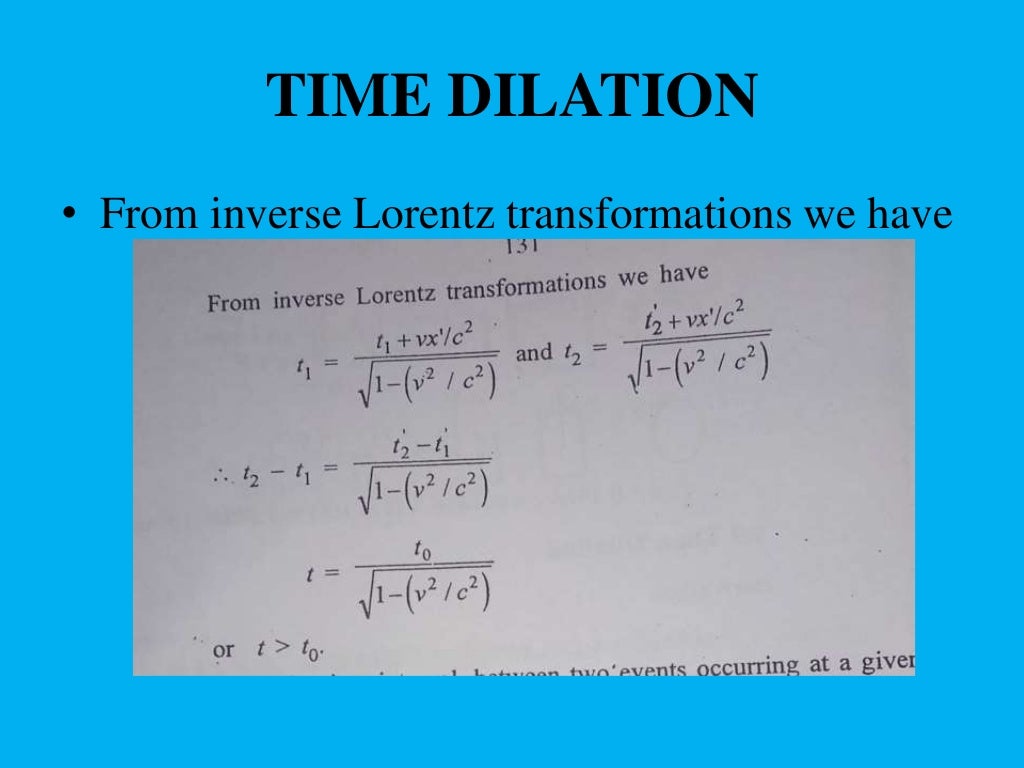 Time dilation