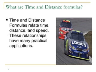 Time, distance formula | PPT