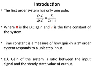 TimeDomainAnalysis of control system ogata | PPTX
