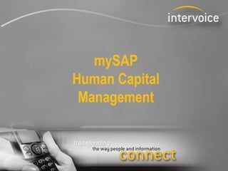 mySAP Human Capital Management 